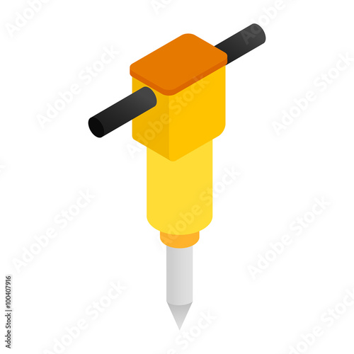 Jackhammer isometric 3d icon
