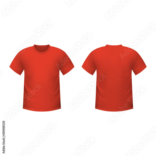 Realistic red t-shirt 