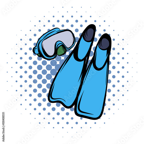 Blue flippers comics icon 