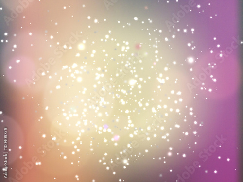 Abstract Blur Cosmo Background with Stars, Horizontal