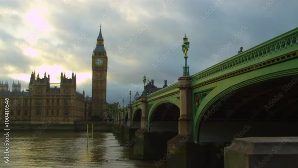 Westminster and Thames at dusk Westminster and Thames at dusk