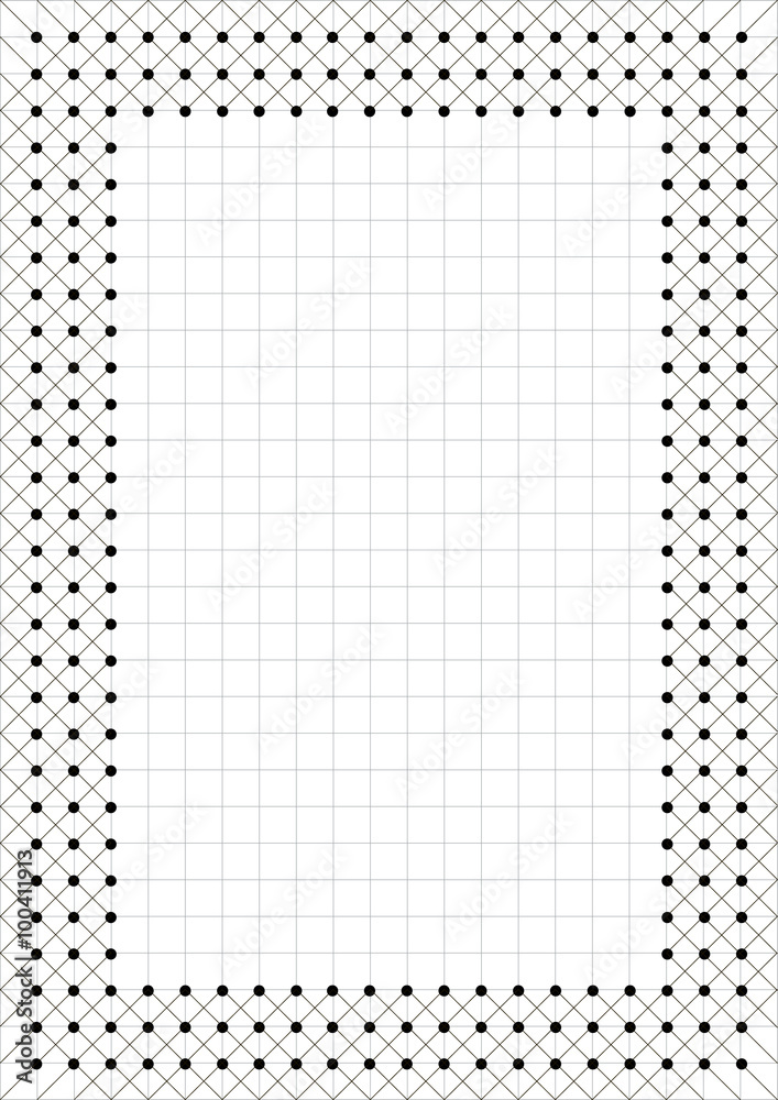 Vector blank for letter, card or charter. White paper form with black decorative geometric border. A4 format size. Vector blank for letter, card or charter. White paper form with black decorative geometric border. A4 format size.