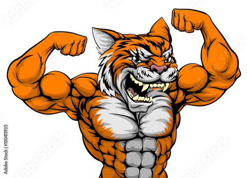 Tiger Man Mascot