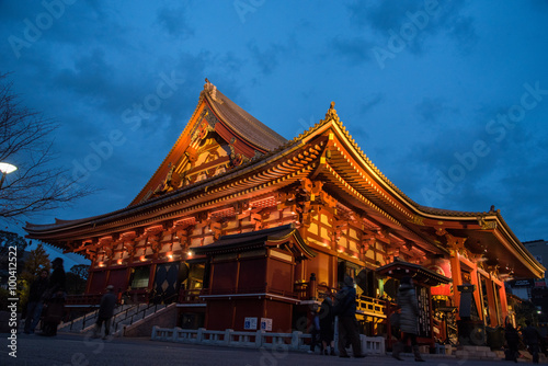view of the Asakusa temple in Tokyo, Japan