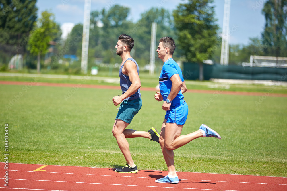 Fototapeta premium Runners on track