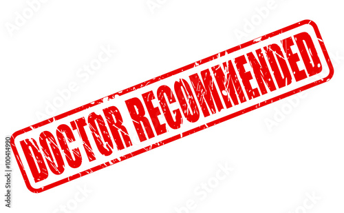 Doctor recommended red stamp text