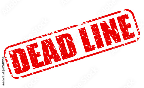 Dead line red stamp text