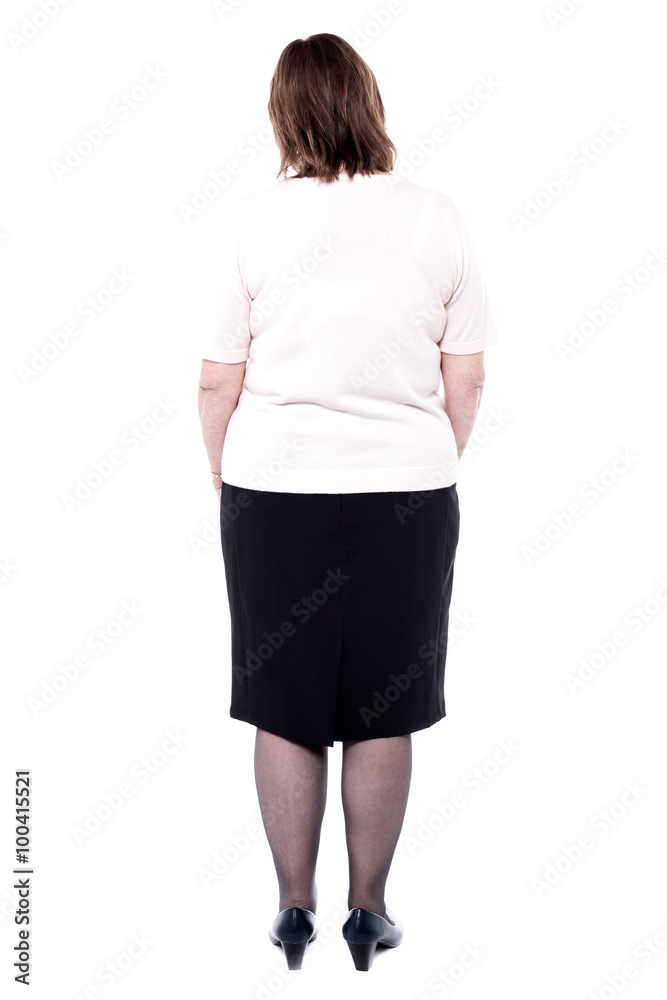 Rear view of a senior woman Rear view of a senior woman