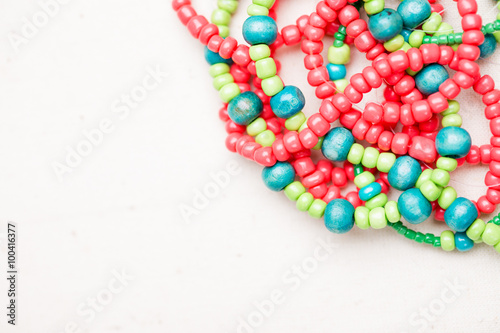 glass beads and thread beads