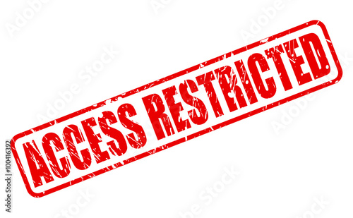 Access restricted red stamp text