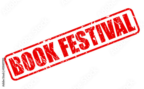 Book festival red stamp text