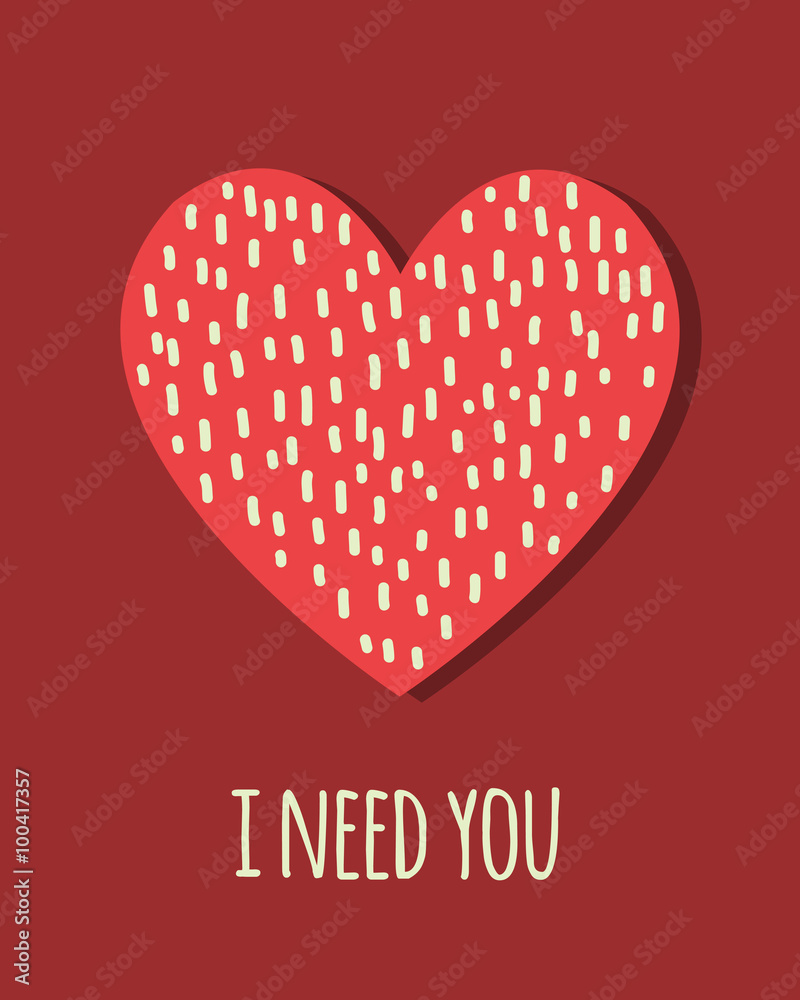 i need you Stock Vector | Adobe Stock