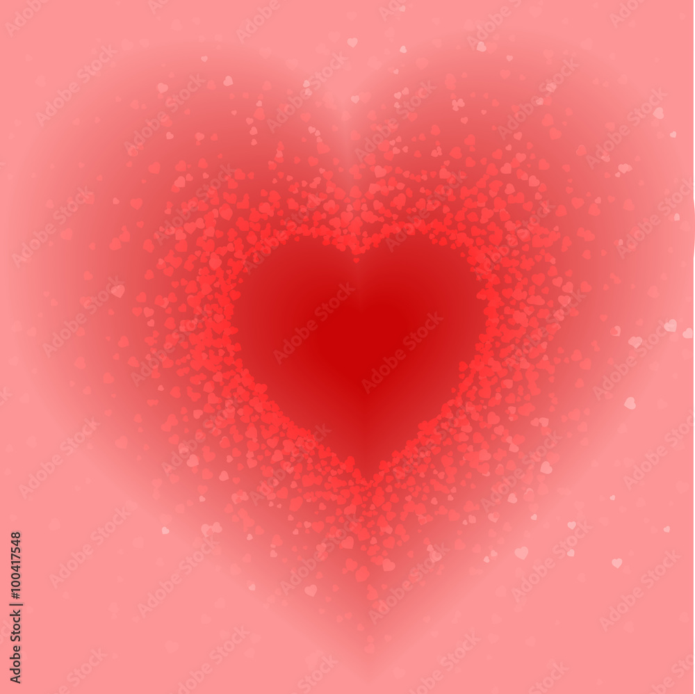 abstract pink background of little hearts