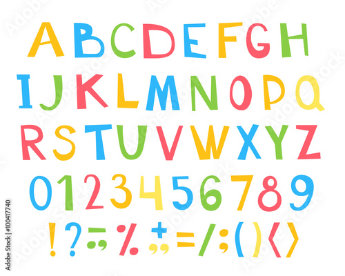 Colorful children ABC for your design.