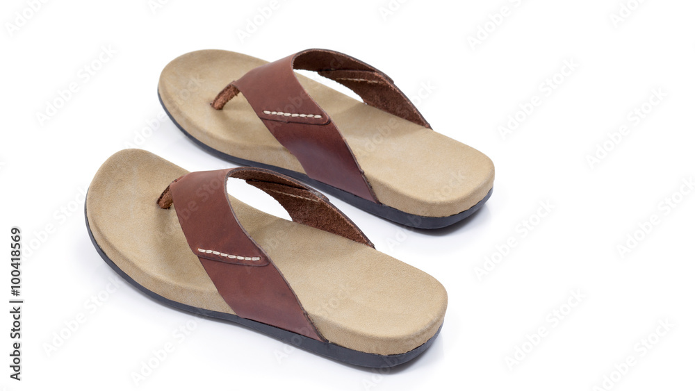 Leather slipper