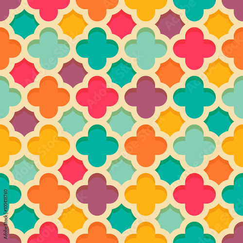 Quatrefoil seamless pattern