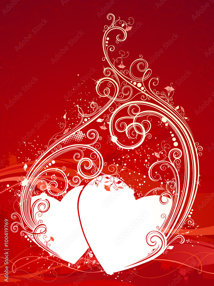 Red Valentine's background.