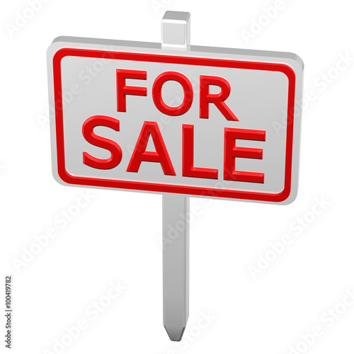 Pillar with sign for sale