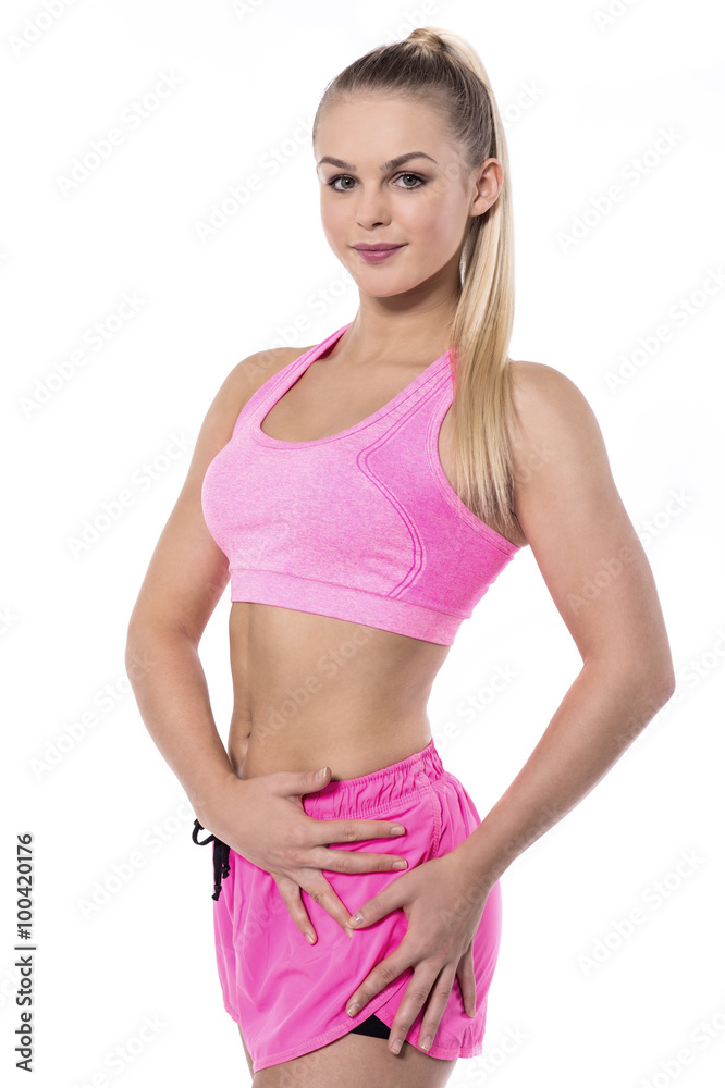 Pretty trainer focusing waistline Pretty trainer focusing waistline