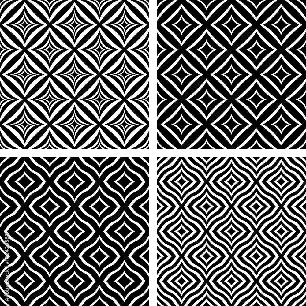 Seamless patterns set. Seamless patterns set.