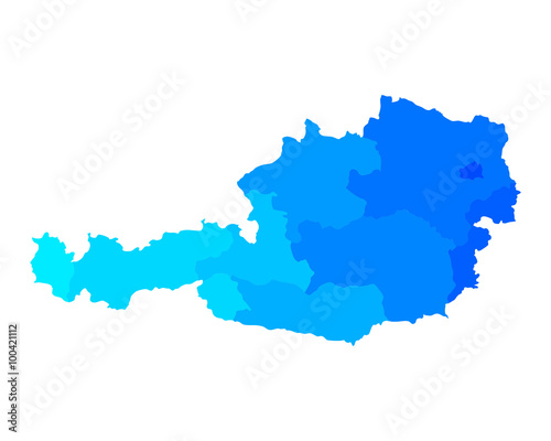 Karte von Österreich