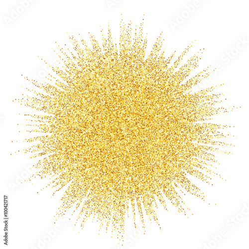Vector gold glitter wave abstract background, golden sparkles on white background, vip design template