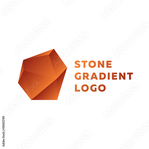 Bronze stone gradients trend sign illustration, logo 