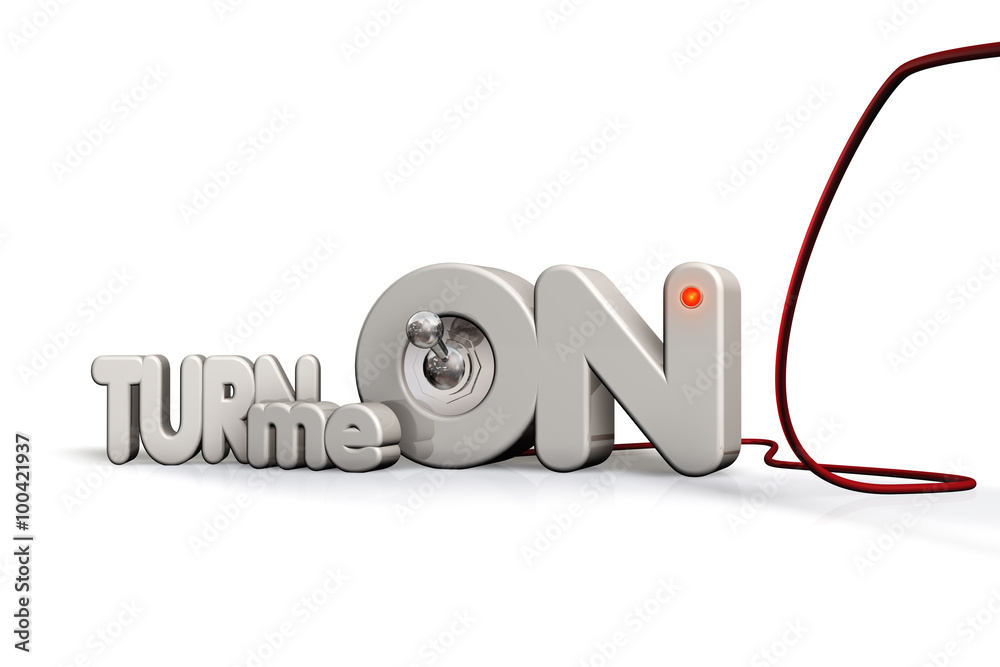 Fototapeta premium Turn me on - Schalter - Kabel