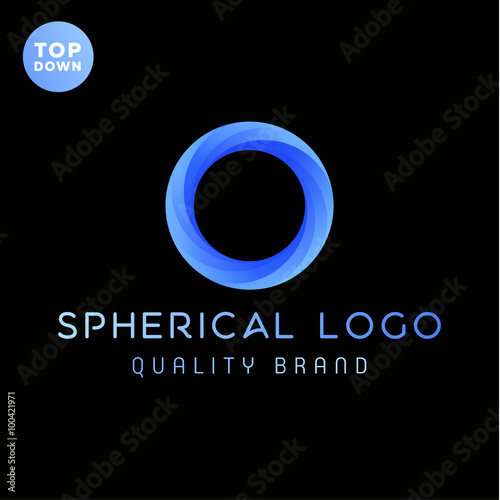 The spherical ring gradients illustration logo quality trend