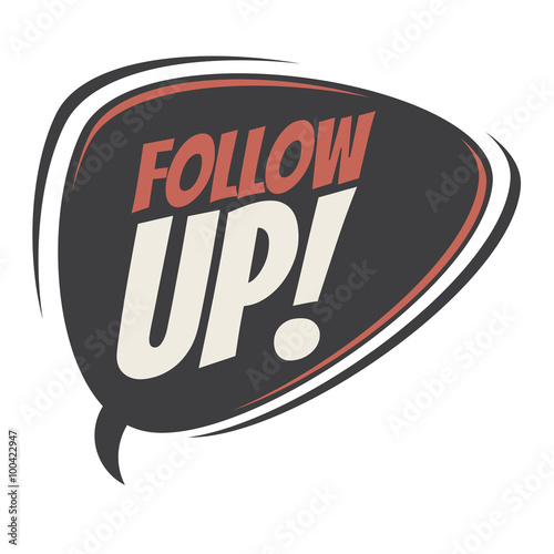 follow up retro vector speech balloon