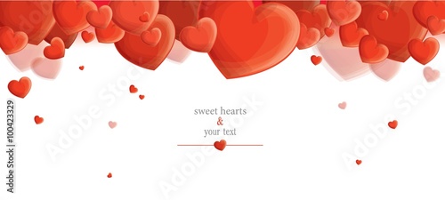 print with red hearts
