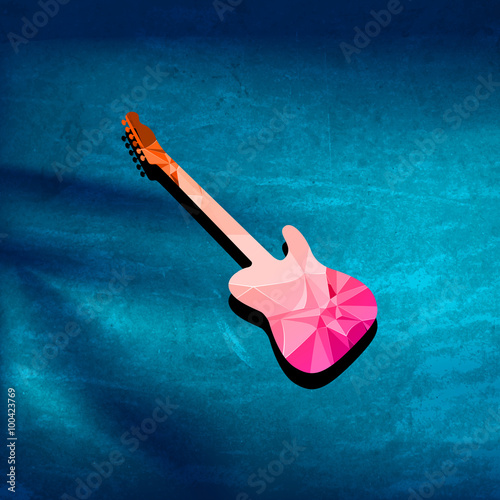 Guitar polygon cover easy all editable