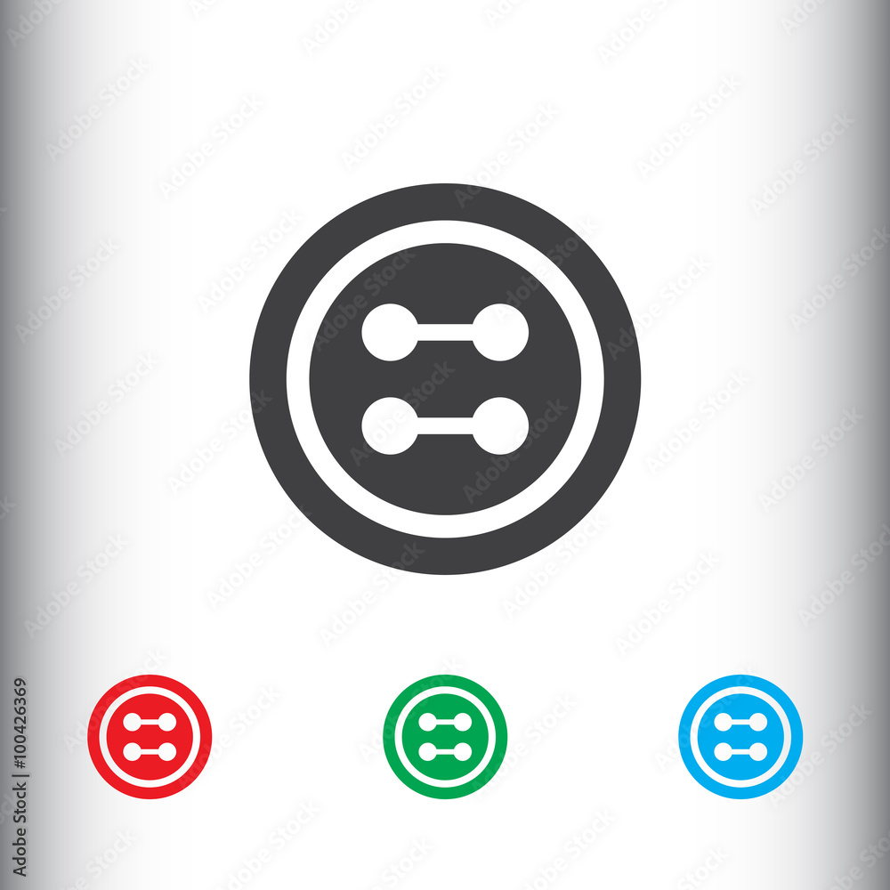 Sewing buttons icon for web and mobile