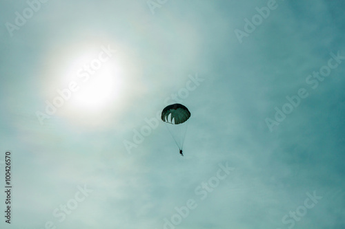 skydiver in the air