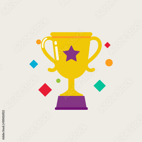 Trophy cup vector illustration