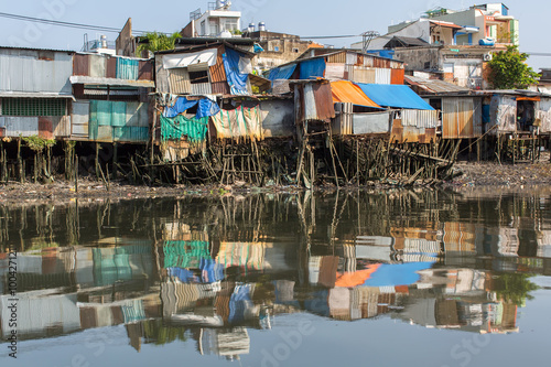 Slums in Ho Chi Minh city. Vietnam.