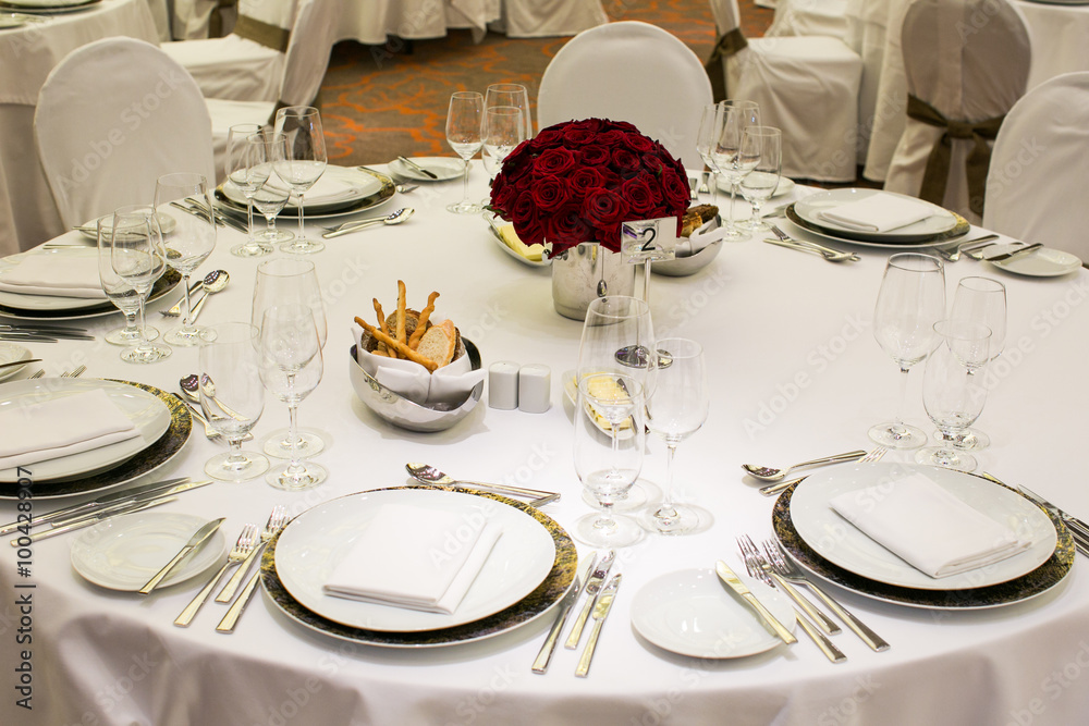 Fototapeta premium Beautiful holiday table setting