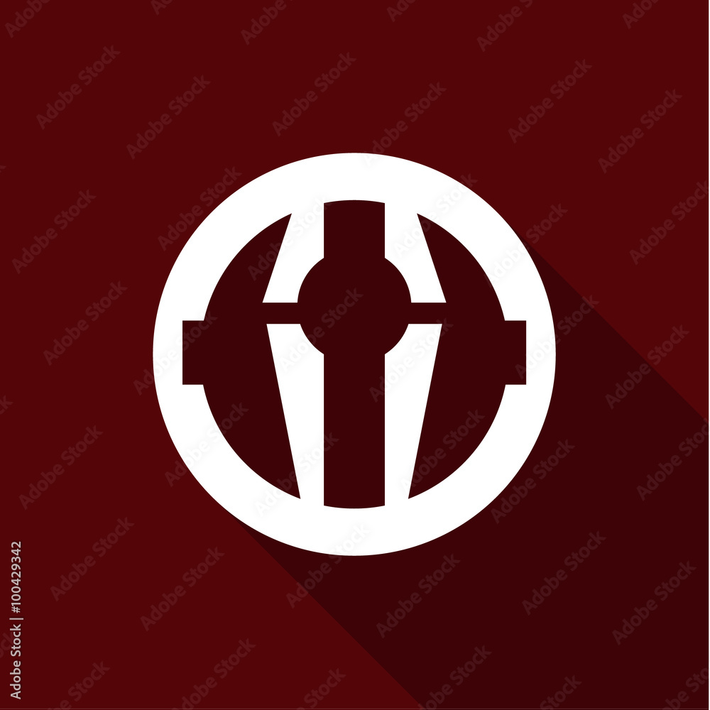 Spherical objects sign into flat style Spherical objects sign into flat style