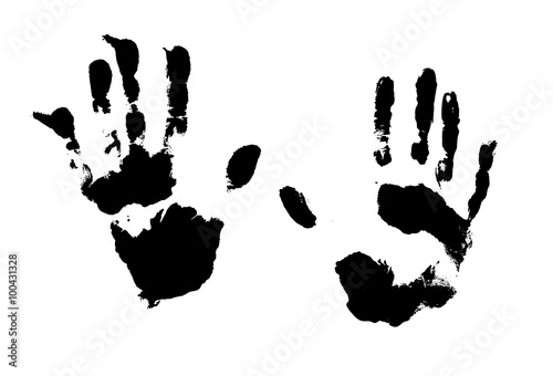 Vector splatter hands print.