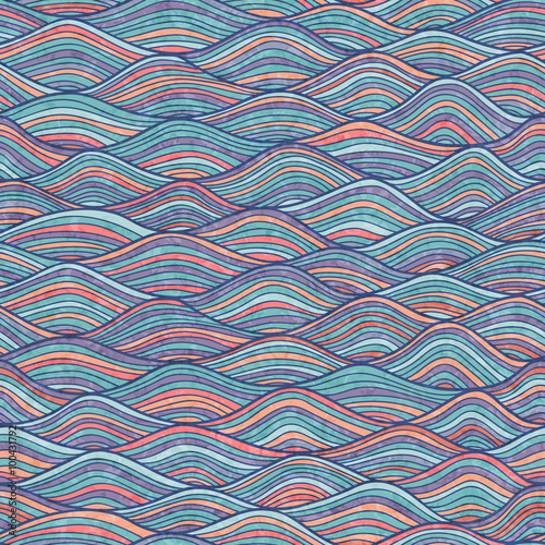 Wavy pattern. Hand-drawn abstract background with tangled lines.