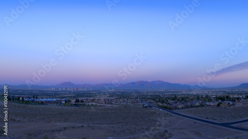 Timelapse of Las Vegas during a sunrise. photo