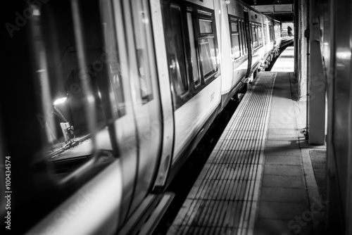 Photography Dark tube train mono