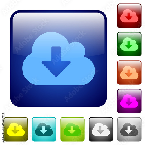 Color cloud download square buttons
