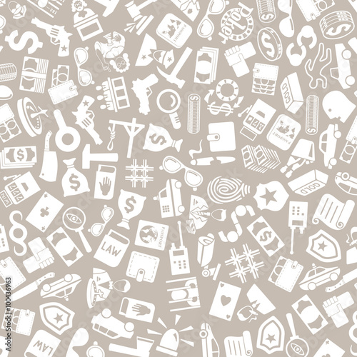 vector background of the crime icons