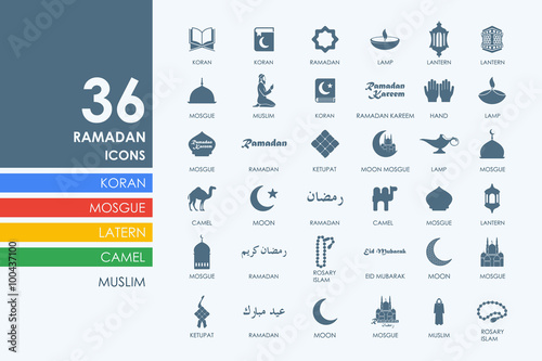 Set of ramadan icons