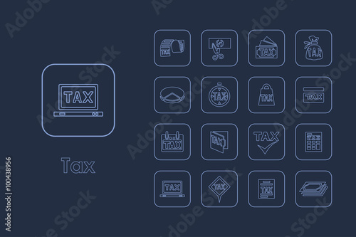 Set of tax simple icons