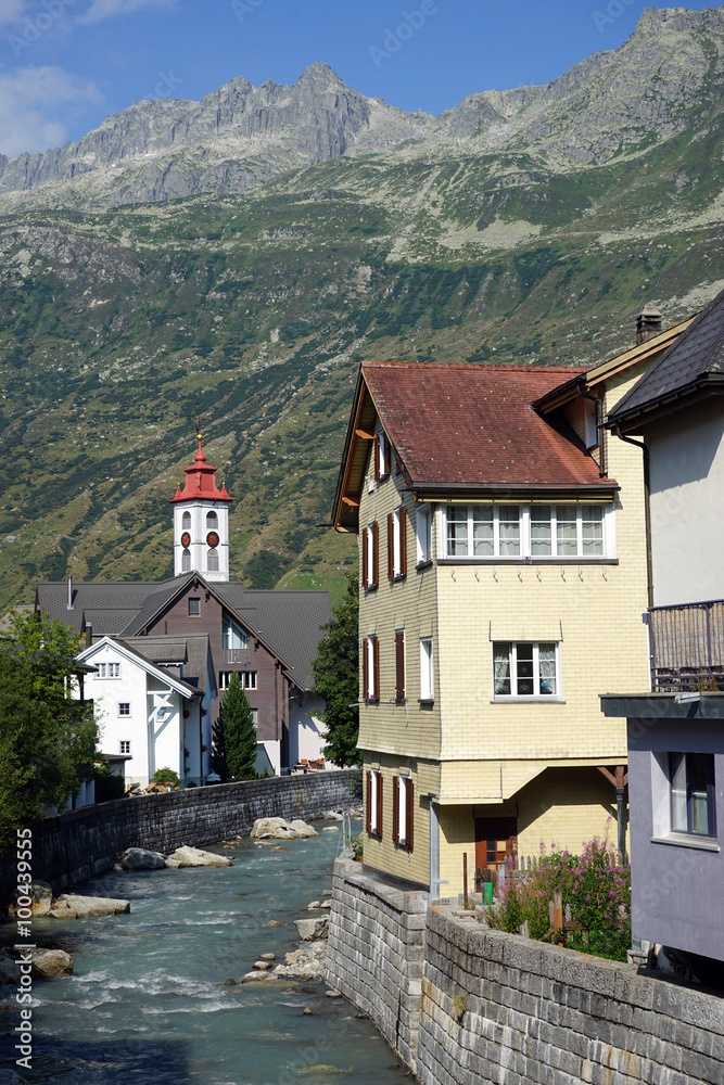 Town near mountain