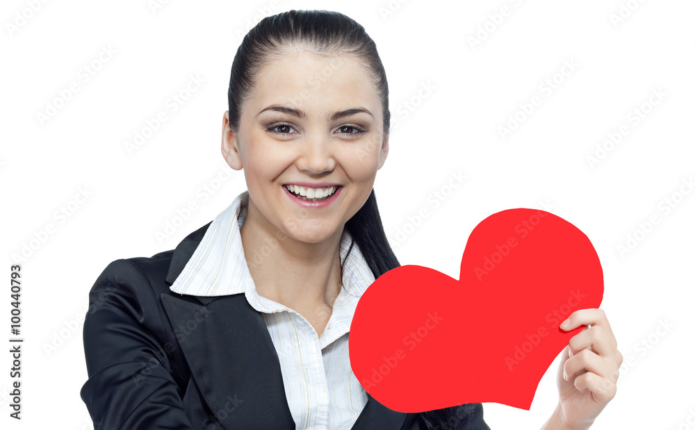 woman beauty with red heart valentine's love woman beauty with red heart valentine's love