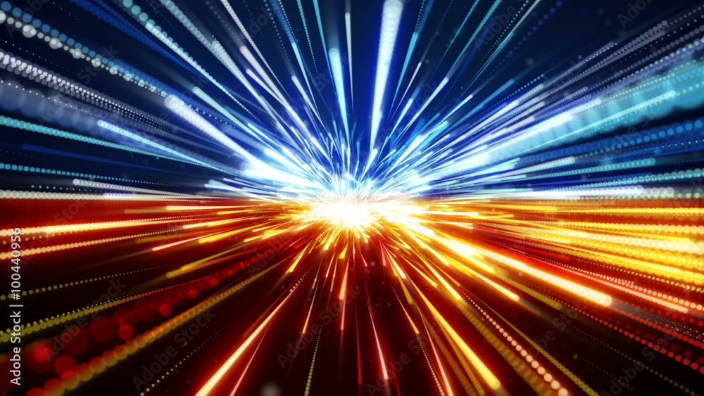 Fast motion blur on road
