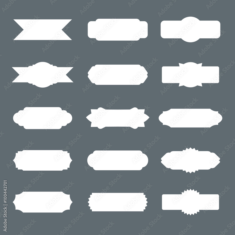 Set of blank vector borders and banners